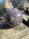 Sphalerite Druzy Purple Crystal Sphere 3”