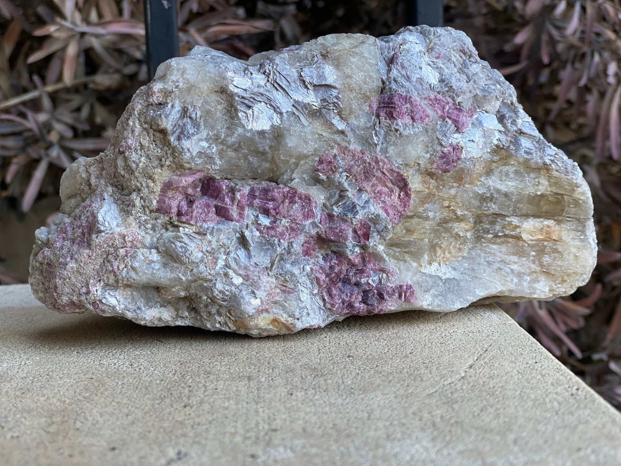 Pink Tourmaline in Quartz Mica Matrix 2.6 lbs