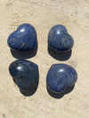 Dumortierite Puffy Peaceful Heart Carvings 1.65 oz to 2.07 oz Each