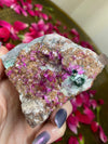 Rosa Cobalto Calcite 15.74 oz Natural Malachite Included