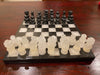 Natural and Black Hand Carved Onyx Chess Board