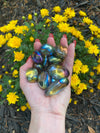 Rainbow Aura Quartz Palm Stones