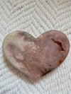 Pink Amethyst Druzy Heart-shaped Stone