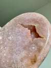 Pink Amethyst Druzy Heart-shaped Stone