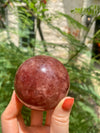 Red Strawberry Quartz Crystal Ball 304g