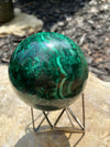 Glowing Malachite Medium Sphere 735g