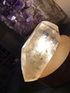 Pale Brazilian Smoky Quartz Double Terminated Lamp Loaded with Rainbows 590 G