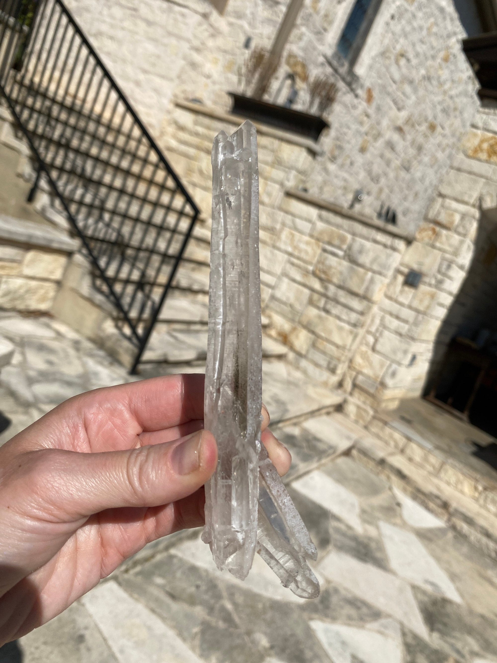 LEMURIAN Quartz Clear twin 7” High Vibrational Crystal