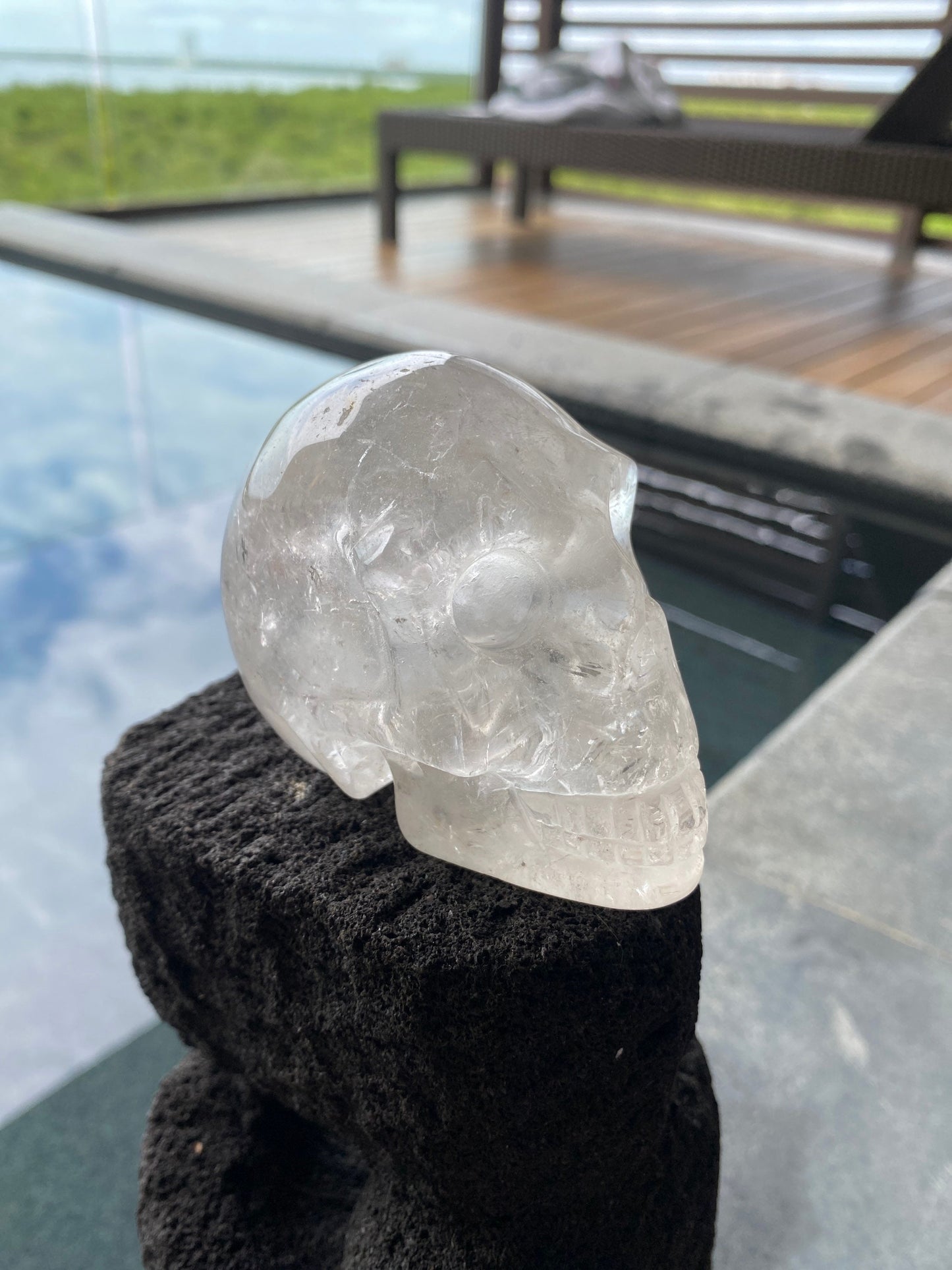 Clear Quartz Crystal Skull