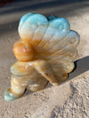 Caribbean Calcite Hand Carved Fairy 235 G Charged