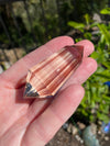 Smoky Quartz multi faceted Crystal Wand