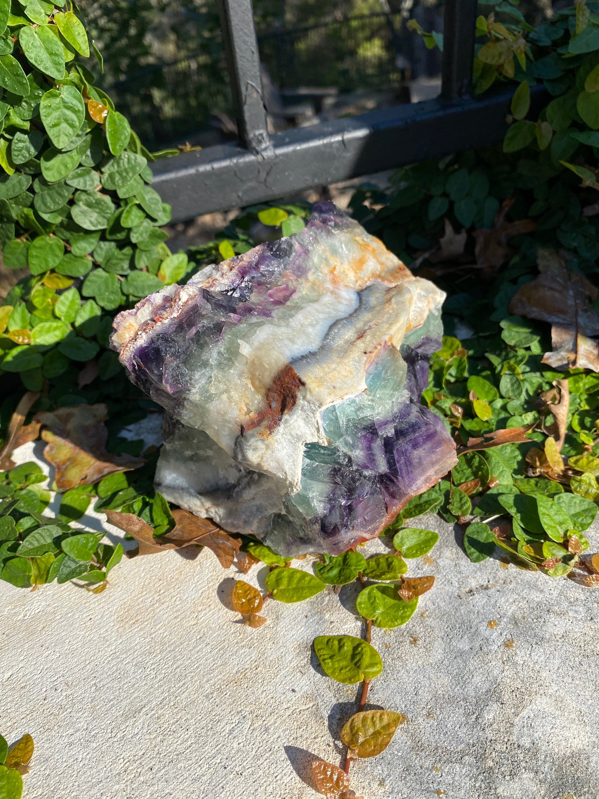 Gorgeous Rainbow Fluorite Massive 4 LB Crystal